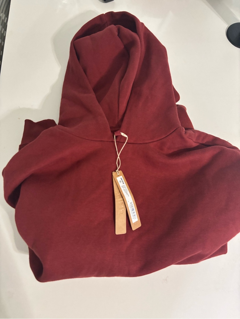 SKIMS COTTON FLEECE Classic Hoodie Merlot Size Small